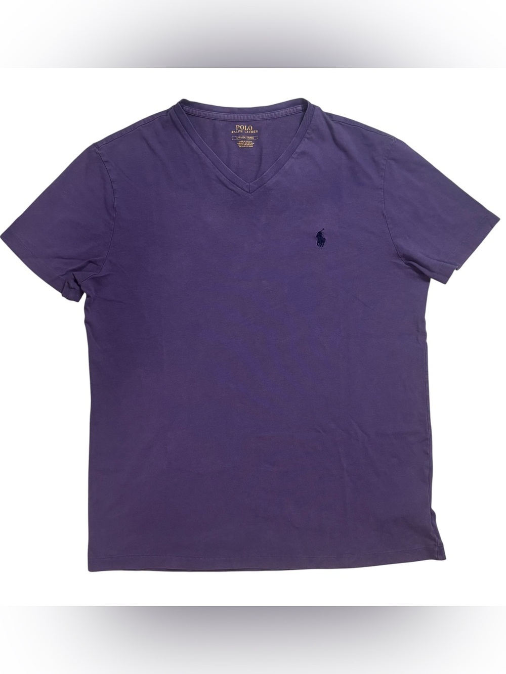 Polo Ralph Lauren Men’s Small Purple V-Neck Pony Logo Cotton T-Shirt
